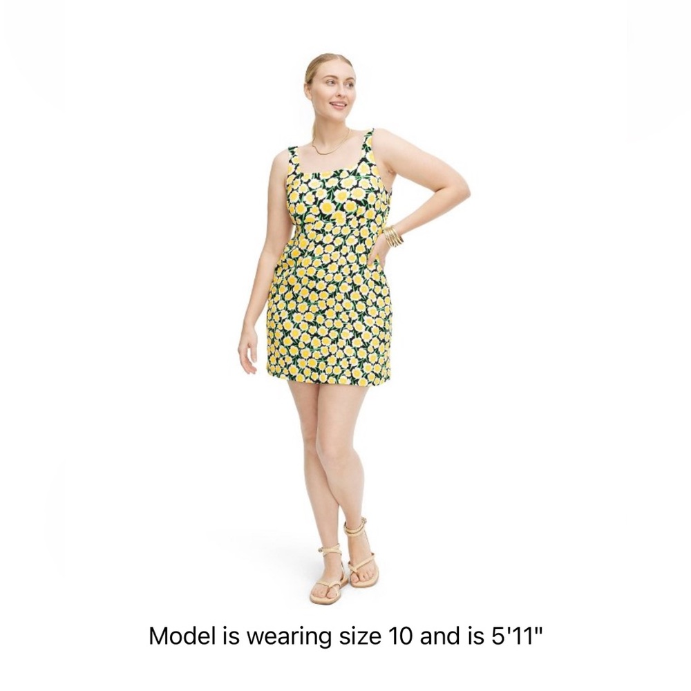 Women’s 90’s Shift Yellow Poppy Dress -NWT- DVFxTarget